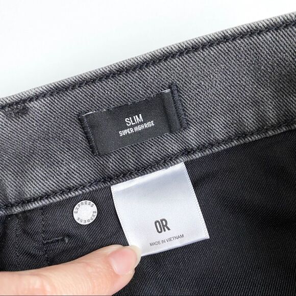 NWT Super High Waist Beaded Side Slim Jeans express Womens pants leggings sequin - Picture 14 of 16